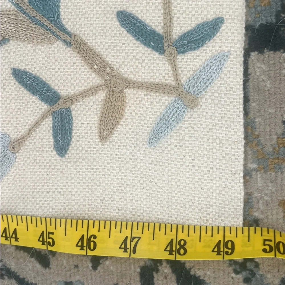 Pottery Barn Liana Crewel Embroidered Table Throw